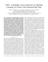 A2FL: Availability-Aware Selection for Machine Learning on Clients with Federated Big Data