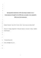 Dysregulated metabolism of the late herpes simplex virus 1 transcriptome through the vhs-VP22 axis uncouples virus cytopathic effect and virus production