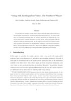 Voting with Interdependent Values: The Condorcet Winner