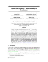 On the effectiveness of compact biomedical transformers
