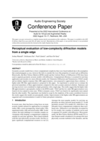 Perceptual evaluation of low-complexity diffraction models from a single edge