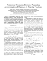 Polynomial Procrustes Problem: Paraunitary Approximation of Matrices of Analytic Functions