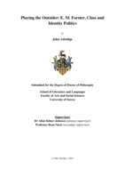 Playing the Outsider: E. M. Forster, Class and Identity Politics