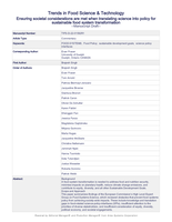 Ensuring societal considerations are met when translating science into policy for sustainable food system transformation