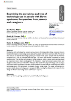 Examining the prevalence and type of technology-use in people with Down syndrome: Perspectives from parents and caregivers