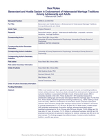 Benevolent and Hostile Sexism in Endorsement of Heterosexist Marriage Traditions Among Adolescents and Adults