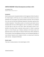 UNITED KINGDOM: Political Developments and Data in 2018