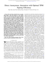 Direct Anonymous Attestation With Optimal TPM Signing Efficiency