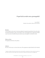 O que Há de Errado com a Pornografia?