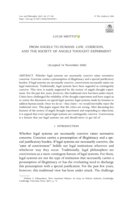 From Angels to Humans: Law, Coercion, and the Society of Angels Thought Experiment