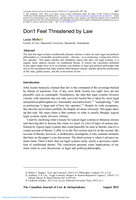 Don't Feel Threatened by Law