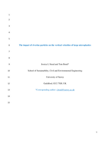 The impact of riverine particles on the vertical velocities of large microplastics