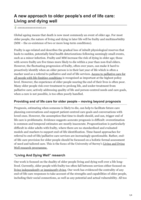 A new approach to older people's end of life care: Living and dying well