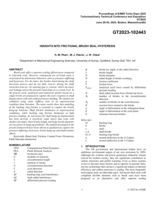 Insights Into Frictional Brush Seal Hysteresis