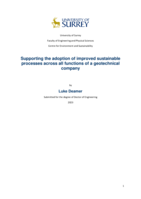 Supporting the adoption of improved sustainable processes across all functions of a geotechnical company