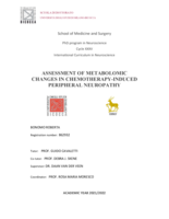 Assessment of metabolomic changes in chemotherapy-induced peripheral neuropathy