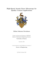 High-Speed Atomic Force Microscopy for Quality Control Applications