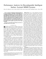 Performance Analysis for Reconfigurable Intelligent Surface Assisted MIMO Systems