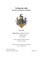 Feeling the odds – Emotions and subjective probability