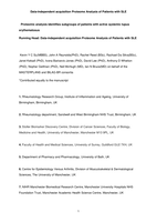 Proteomic analysis identifies subgroups of patients with active systemic lupus erythematosus