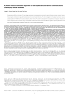 A phased resource allocation algorithm for full-duplex device-to-device communications underlaying cellular networks