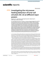 Investigating the microwave heating behaviour of lunar soil simulant JSC-1A at different input powers