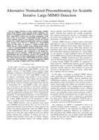 Alternative Normalized-Preconditioning for Scalable Iterative Large-MIMO Detection