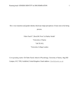 How voice transition and gender identity disclosure shape perceptions of trans men in the hiring process
