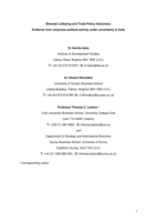 Bimodal lobbying and trade policy outcomes: Evidence from corporate political activity under uncertainty in India
