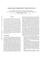 Learning Adaptive Neighborhoods for Graph Neural Networks