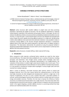 VARIABLE STIFFNESS LATTICE STRUCTURES
