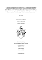 A Thesis of Clinical Research and Practice: Part A: A Systematic Review of Which Child, Family and Other Contextual Factors are Associated with the Presence of Optimal Bedtime Routines for Children; Part B: The Development and Feasibility of a Sleep Resource for 3–6-year-old children to be Used with Caregivers as Part of the Bedtime Routine; Part C: Summary of Clinical Practice and Assessments