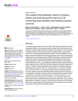 The relationship between vitamin D status, intake and exercise performance in UK University-level athletes and healthy inactive controls