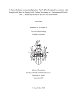 A thesis of clinical research and practice: Part A: [Psychological Associations with Long Covid]; Part B: [Long Covid: Finding Resolution in a Dichotomised World]; Part C: Summary of clinical practice and assessments