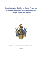 Investigating the Stability in Optical Properties of Portable Radiation Detector Components Through Accelerated Ageing