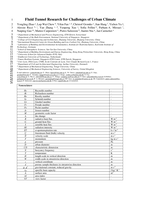 Fluid tunnel research for challenges of urban climate