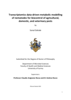 Transcriptomics data-driven metabolic modelling of nematodes for biocontrol of agricultural, domestic, and veterinary pests