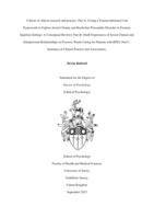 A thesis of clinical research and practice: Part A: [Using a Trauma-Informed Care Framework to Explore Social Climate and Borderline Personality Disorder in Forensic Inpatient Settings: A Conceptual Review]; Part B: [Staff Experiences of Social Climate and Interpersonal Relationships on Forensic Wards Caring for Patients with BPD]; Part C: Summary of Clinical Practice and Assessments