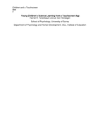 Young children's science learning from a touchscreen app