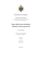 Space debris state estimation onboard a chaser spacecraft