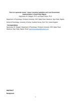 ''Ours is to generate money'': Liquor Licensing Legislation and Local Government Implementation in South-West Nigeria