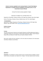 Alcohol outlet density and marketing in Abeokuta, Nigeria