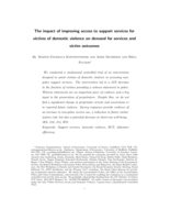 The Impact of Improving Access to Support Services for Victims of Domestic Violence on Demand for Services and Victim Outcomes