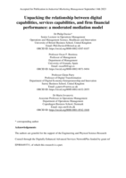 Unpacking the relationship between digital capabilities, services capabilities, and firm financial performance: a moderated mediation model