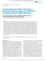 An Assessment of Deep Learning vs. Massively Parallel, Non-Linear Methods for Highly-Efficient MIMO Detection