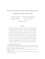The folk theorem for the prisoner's dilemma with endogenous private monitoring