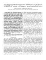 Joint Frequency Offset Compensation and Detection for Multi-User MIMO-OFDM Systems with Frequency Asynchronous User Access