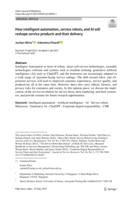 How intelligent automation, service robots, and AI will reshape service products and their delivery