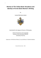 Women of The Yellow Book: Decadence and  Identity in Fin-De-Siècle Women’s Writing