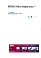 Field emission: Applying the "magic emitter" validity test to a recent paper, and related research-literature integrity issues